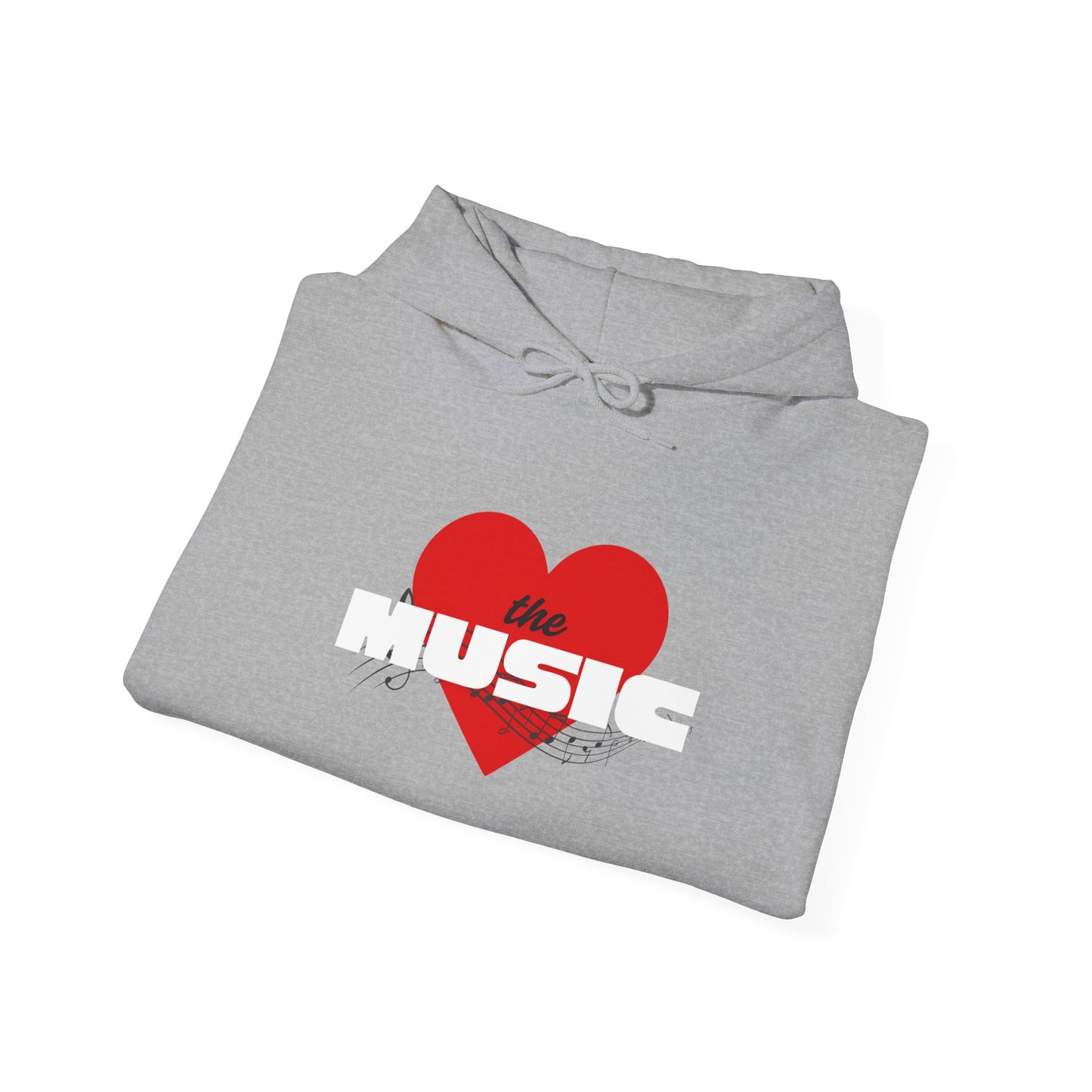Love the Music Hoodie - Cozy Unisex Sweatshirt for Music Lovers, Gift for Musicians, Valentine's Day, Concerts, Music Festivals