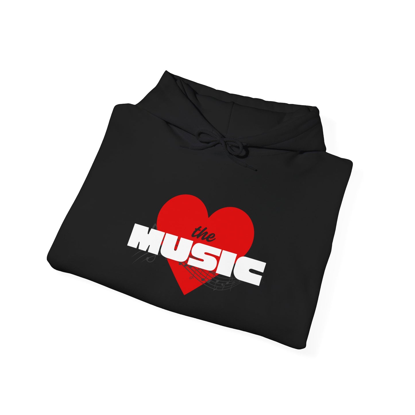 Love the Music Hoodie - Cozy Unisex Sweatshirt for Music Lovers, Gift for Musicians, Valentine's Day, Concerts, Music Festivals