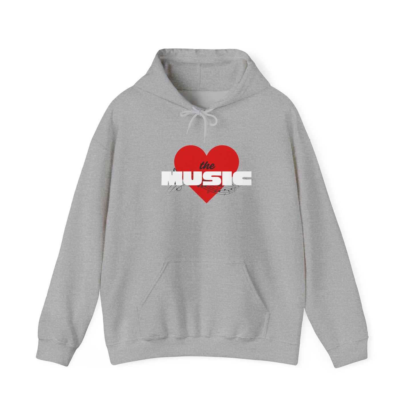 Love the Music Hoodie - Cozy Unisex Sweatshirt for Music Lovers, Gift for Musicians, Valentine's Day, Concerts, Music Festivals